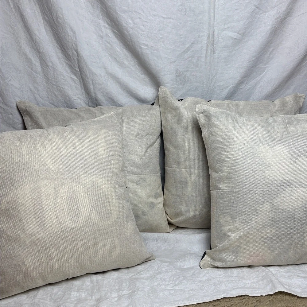 Black/White Decorative Accent Pillows/Set of 4